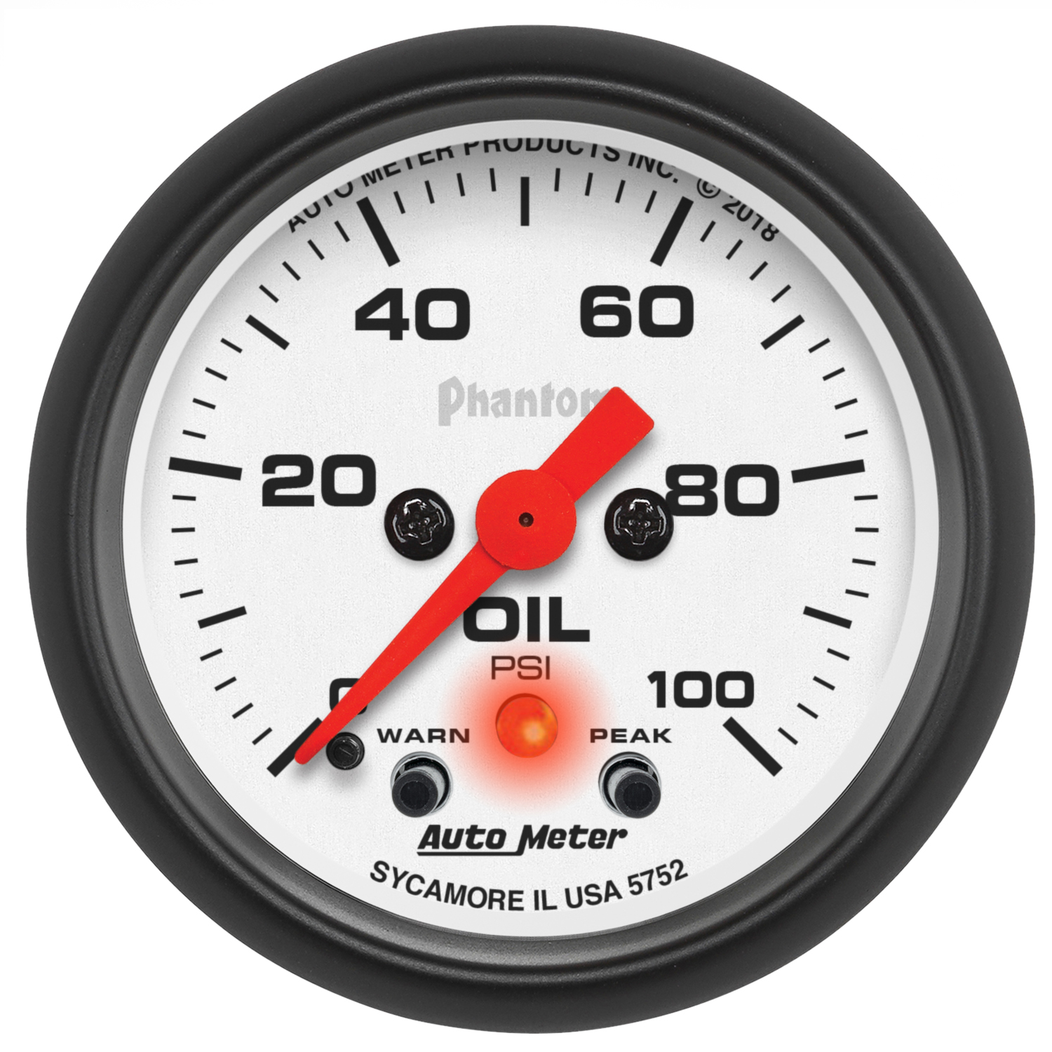 AutoMeter 2-1/16 In. OIL PRESSURE, 0-100 PSI, PHANTOM